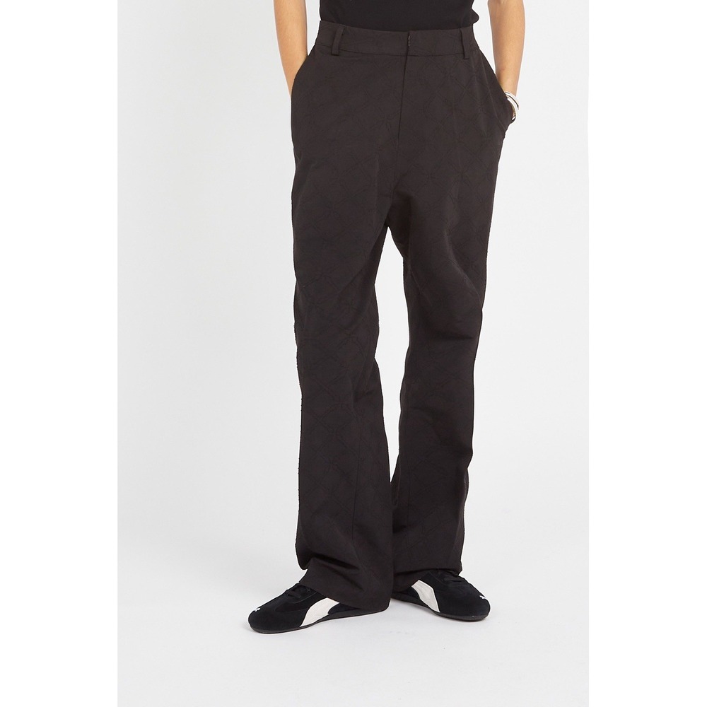 Daily Paper Men's Black All Over Logo Treasure Pants Embroidered EUC Size L